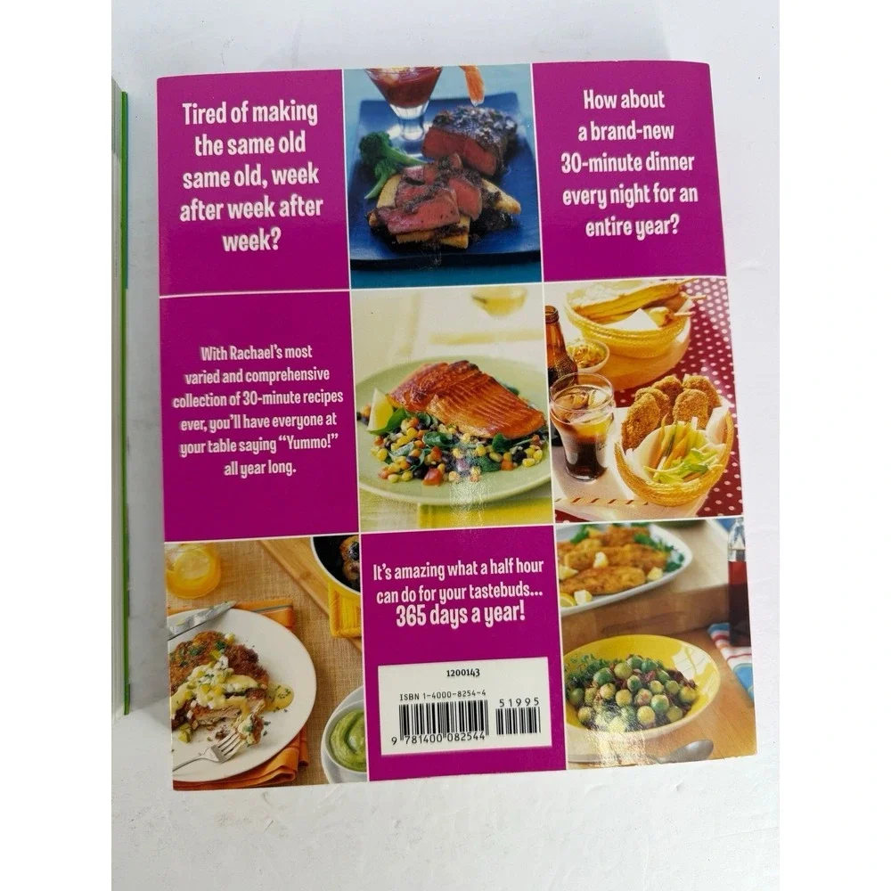Rachel Ray Just In Time & 365: No Repeats Qty: 2 Book Lot‎ Softcover 2007